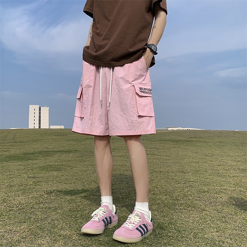 夏季新款速干工装刺绣短裤XZ604-DK213-P35控48,男装牛仔裤,星座604