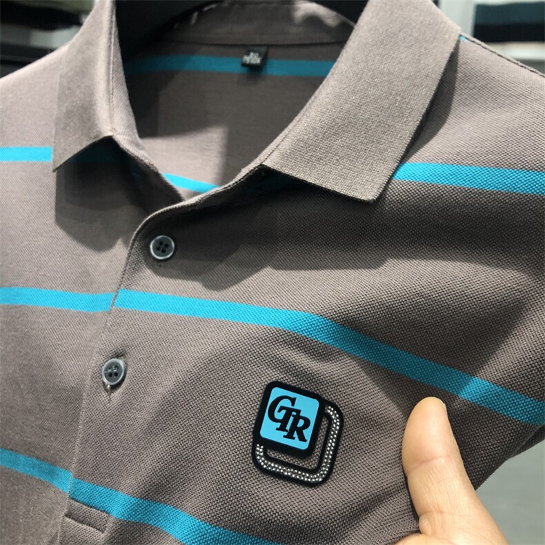 2023夏季新款短袖T恤保罗polo衫中年商务休闲男装半袖翻领男薄款,男装Polo衫,电商B212（原钱塘6029）