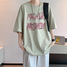 已注册/夏季内景重磅复古休闲短袖T恤男潮宽松打底衫DT00173/P25，男装T恤，电商B316