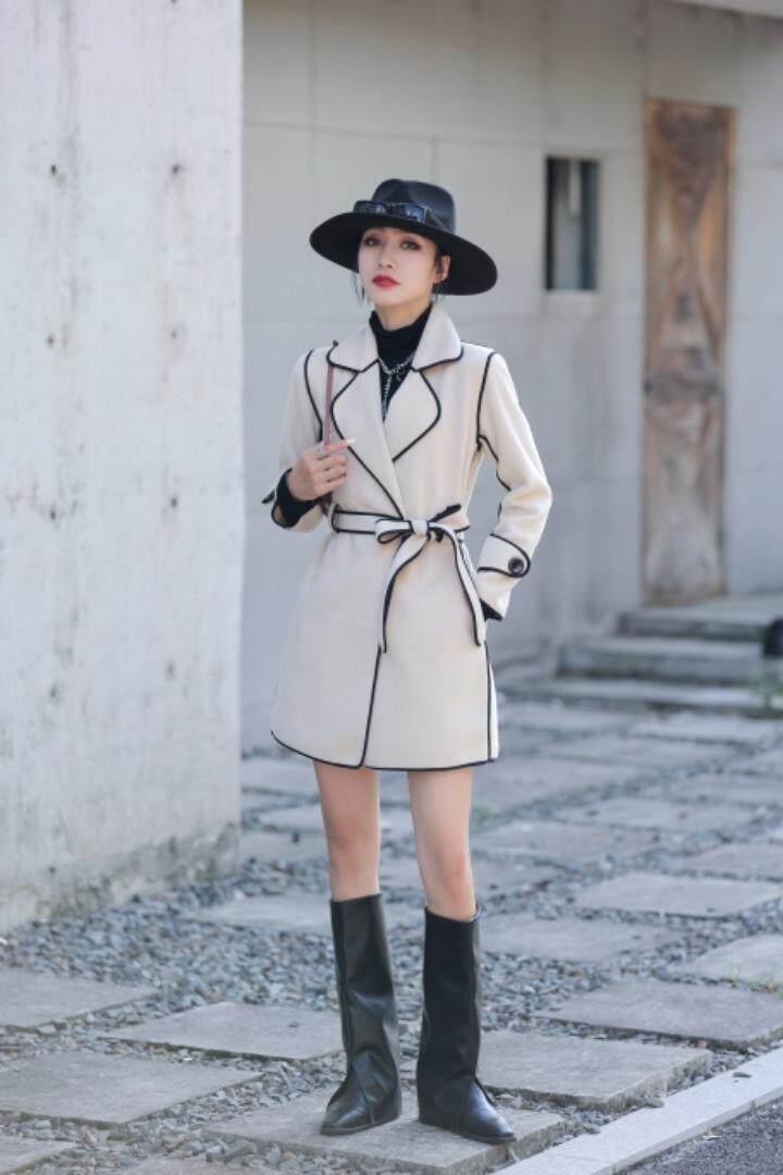 文秀家现货31款双面羊绒修身外套中长款M---XXL，其它，陆氏青云