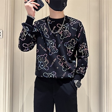 痞帅高级感印花卫衣圆领外套男社会小伙店主风301C-WY40-P58控78，女装短外套，星座301C（原B323）