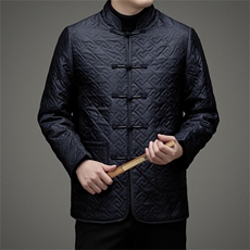 BAMJ-7811钱塘2020-2中年男士冬季厚款时尚休闲唐装外套P85，男装民族服装，钱塘207-2