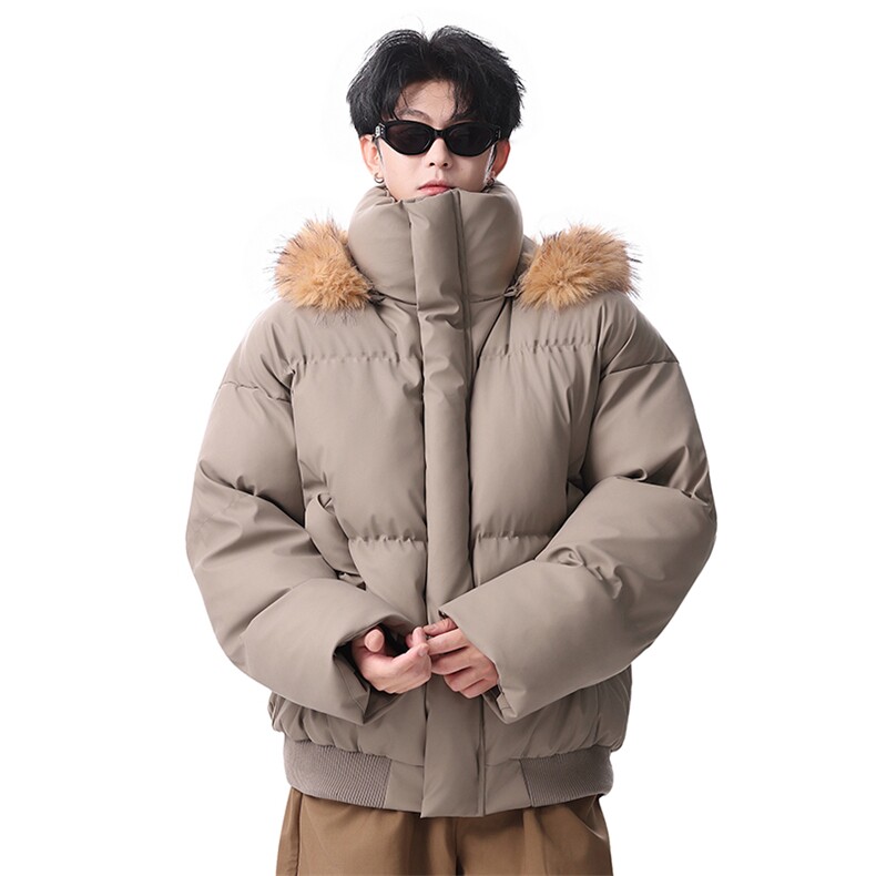 PU皮棉服男连帽毛领棉衣帽子可拆卸毛领可拆卸MF668-特P88无差价，男装棉衣，星座214-3