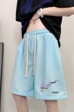 HD74259-P22华夫格短裤男大码宽松五分裤男直筒中裤，男装休闲裤，电商A040