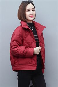 时尚显瘦短款盘扣保暖棉服 冬季新款女装棉衣外套图片