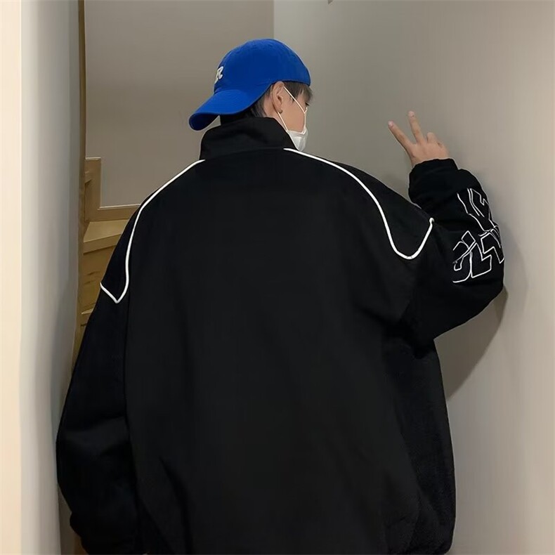 街头嘻哈hiphop重工刺绣夹克男女春秋百搭ins高街外套潮WT91-P65,男装夹克,星座1008