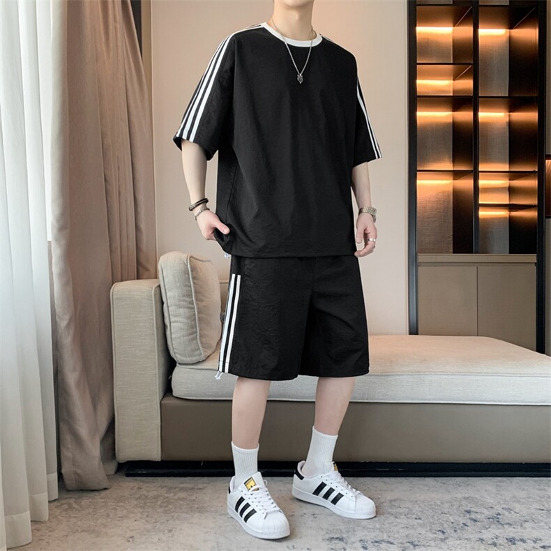 新款夏季薄款透气搭配一套短裤宽松套装TZ025-P68图片