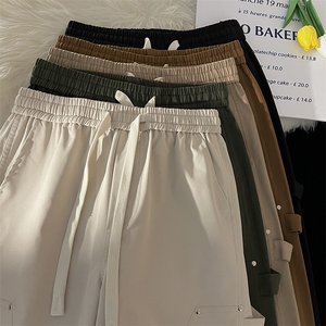 KP830 P55美式潮流休闲裤男港风宽松直筒拖地裤束脚裤卫裤图片