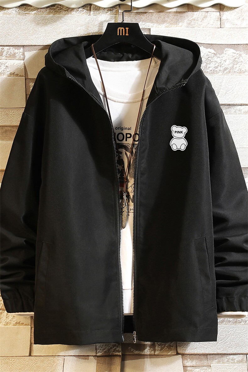 连帽夹克男大码胖子棒球服上衣外套砖墙挂拍JK65292-P45,男装夹克,电商A040A