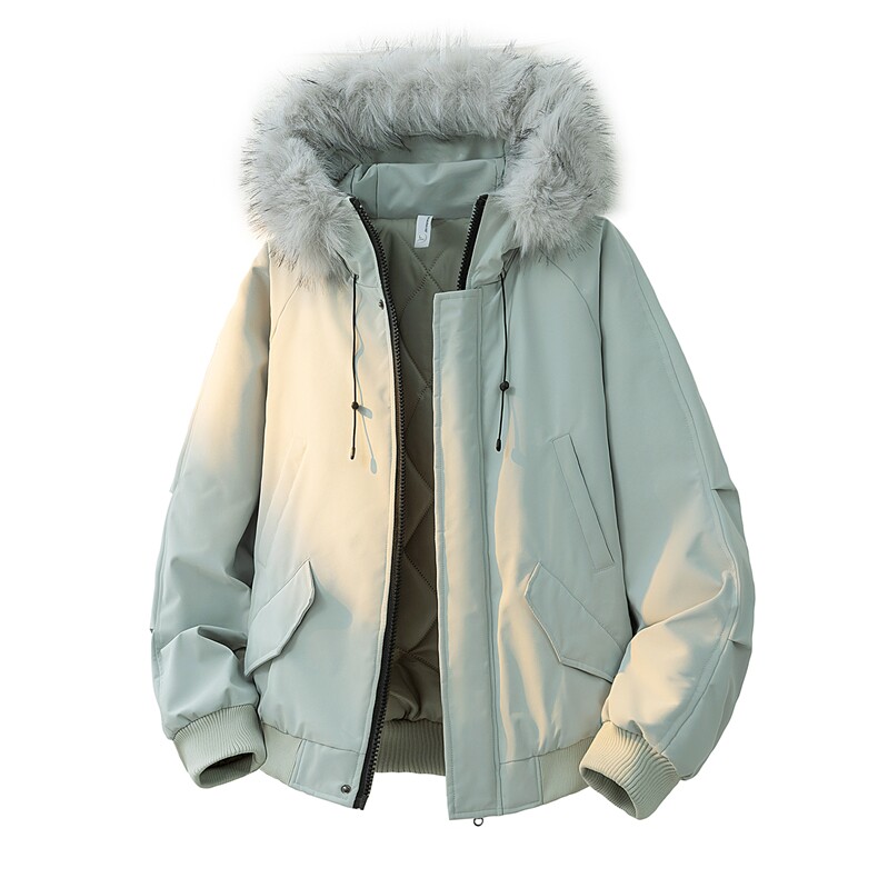 派克棉服貉子毛加厚外套，男装棉衣，星座1206（原A206）