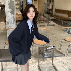 【现货】假两件条纹拼接卫衣82687-P120-K168，女装卫衣/绒衫，2B076