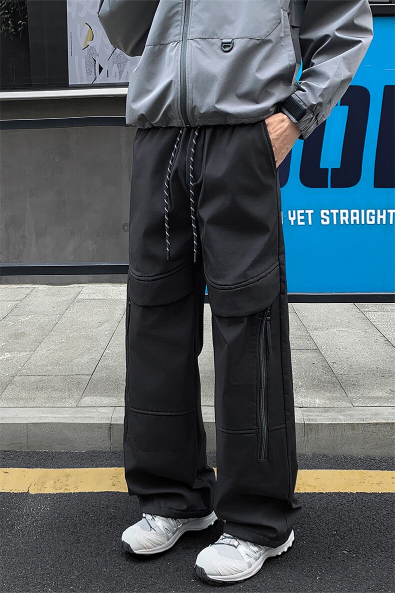 薄款改加绒痞帅加厚保暖银狐绒宽松阔腿裤男K1935J加绒-特P40控78,男装棉衣,电商A001