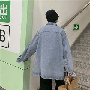 牛仔外套男士春秋夹克韩版潮流宽松帅气新款炸街工装衣JK451-P65