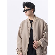 港风日系复古设计感刺绣拼接立领夹克男XZ213-JK4321-P108控128，男装夹克，星座213