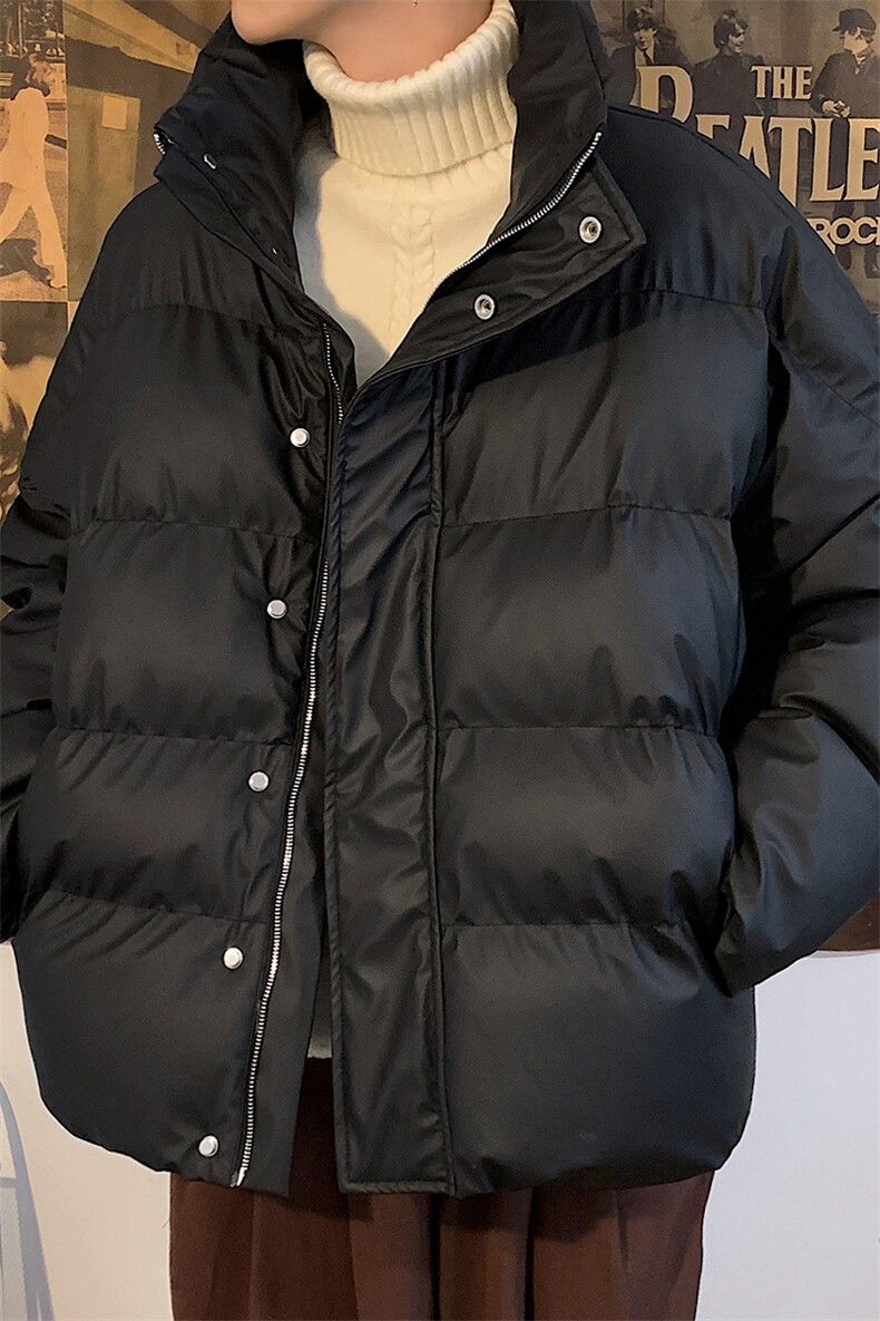 美式复古短款棉服男潮牌高街冬季加厚面包服PU羽绒棉225-2-20503,男装棉衣,星座225-2