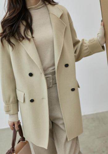 冬季新款双面羊绒大衣，女装，拉嘉图