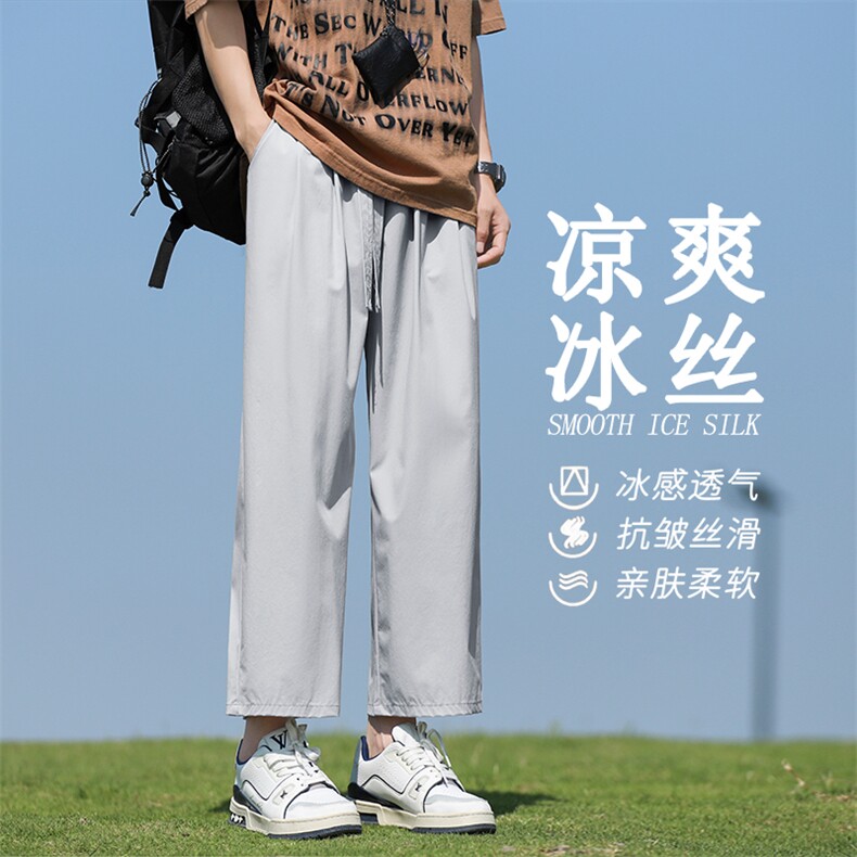 夏季薄款速干休闲裤男士百搭裤子垂感直筒宽松痞帅-6013-特批-31图片