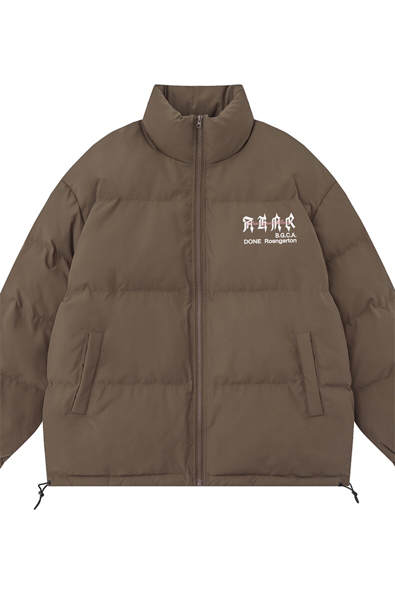 白底23冬季时尚百搭宽松字母印花加厚棉服外套MY2080特批65控98,男装棉衣,电商A247-1