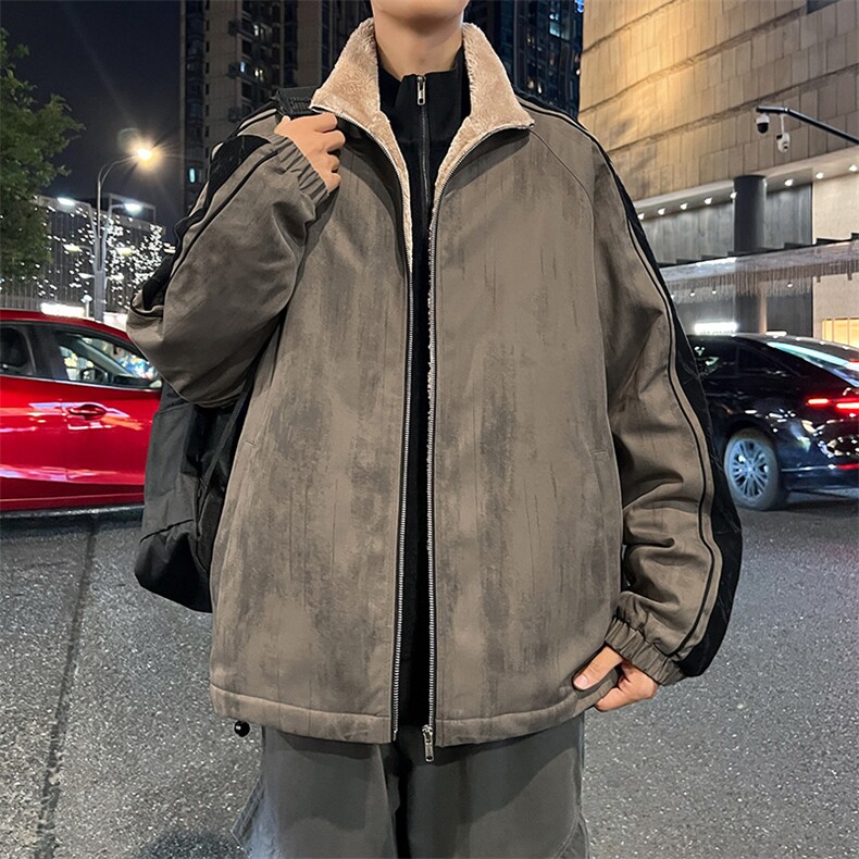 大码立领男士加绒保暖夹克7510-P85大码元控138,男装夹克,星座209