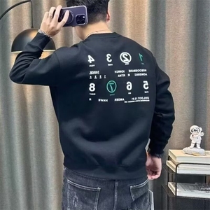 卫衣男秋冬季衣服2025春秋款上衣套头加绒加厚长袖T恤打底衫男装图片