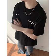 t恤男款夏季短袖cleanfit美式复古百搭上衣服T0125-P40，男装T恤，星座308B-2