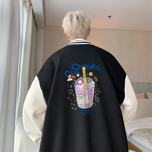 摇粒绒棒球服男大码开衫卫衣男夹克 BF86332-P65图片