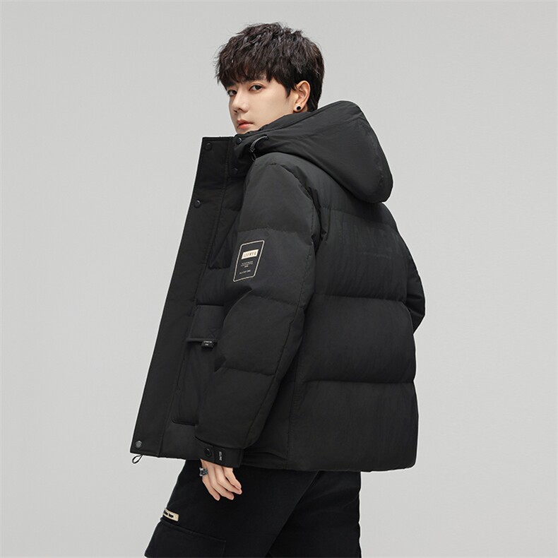 男士羽绒服冬季新品短款连帽时尚百搭休闲白鸭绒保暖外套,男装羽绒服,钱塘6003（原4033）