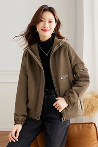 现货！！！2025年冬装新款加绒加厚外套女时尚休闲派克服图片