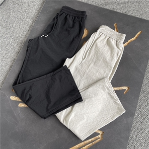 新款夏季宽松休闲直筒裤纯色百搭-LK80100-特批35图片