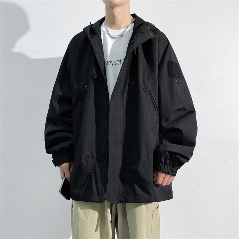 冲锋衣男高品纯色宽松夹克外套DSA157B-J90-P60,男装夹克,电商A157B