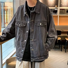 复古牛仔外套男韩版潮流痞帅衣服炸街美式工装夹克春秋原宿风外衣，男装工装外套，星座1210-1