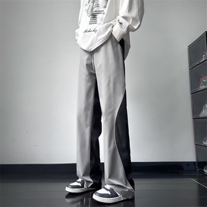 美式复古欧美裤子设计感高级撞色拼接休闲裤男UK126-P40图片