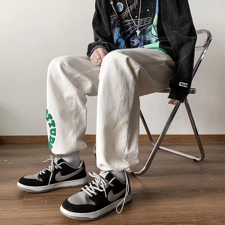 男春夏新款毛巾绣休闲裤A666P33,男装休闲裤,星座1116-2