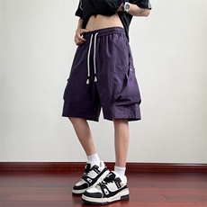 红木地板夏季冰感卫裤休闲短裤男拼接工装裤五分裤A436-2513-P40，男装休闲裤，电商A436