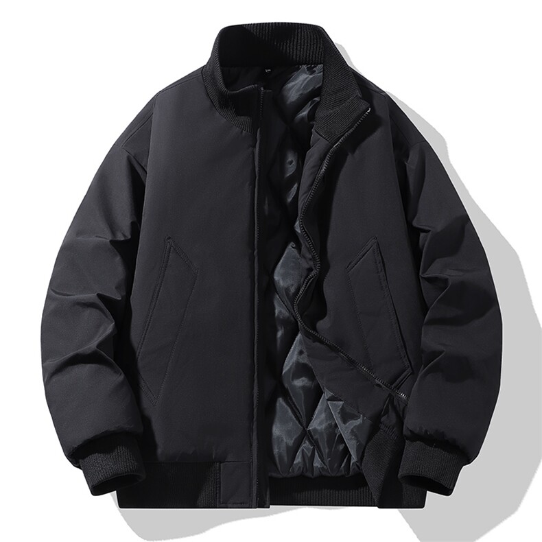 抖音得物美式潮休闲夹克春季立领纯色复古工装加厚棉服外套AMY03,男装夹克,电商A443
