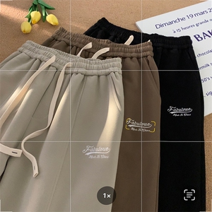 供抖音高品质 现货休闲裤男裤子刺绣束脚裤416B-1-KL689-P50限68图片