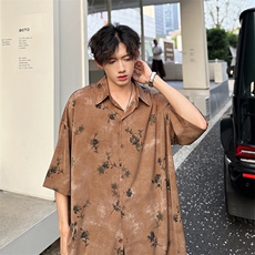 现货潮男单品两色花衬衫A071-T18-P38，男装衬衫，电商A071