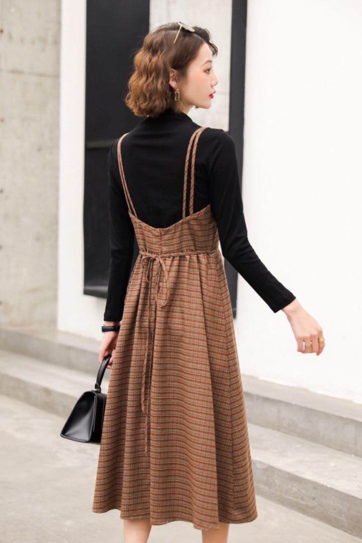 秋款针织连衣裙两件套，女装连衣裙，帕莎尔