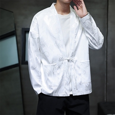 2025秋装新款加厚龙纹夹克开衫外套唐装汉服潮流2512-P50，男装夹克，电商A057B