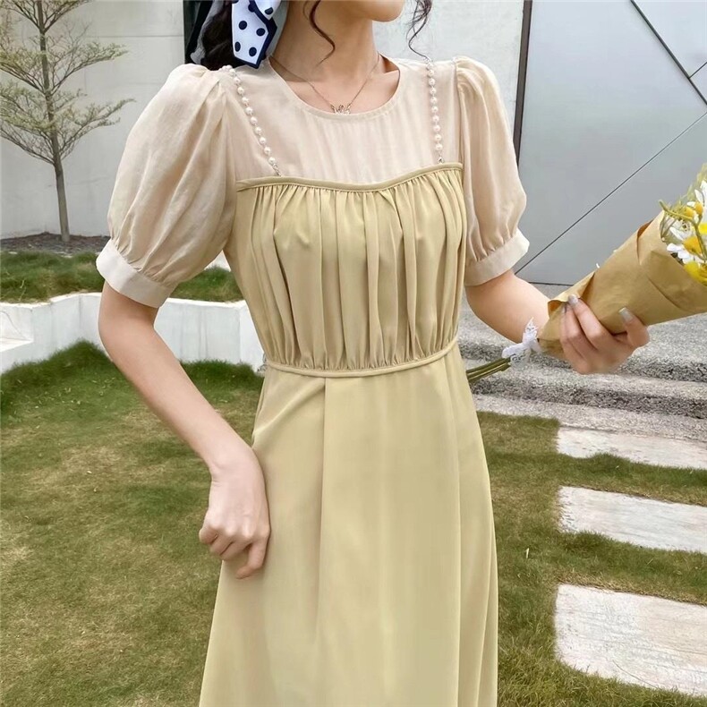 新款拼接连衣裙，女装连衣裙，雨恋依香