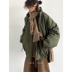日系复古中性风竖条纹加厚面包棉服男冬季宽松棉衣外套WLJ56-p80，男装棉衣，星座1008
