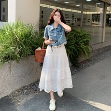 现货牛仔两件套重工串珠款跑量1121-P150-K198，女装套装/套裙，2C323