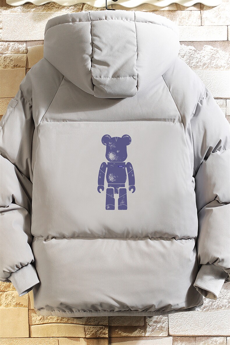 加厚加绒连帽衣男大码服男面包服男砖墙MY16242-P100,男装棉衣,电商A040A
