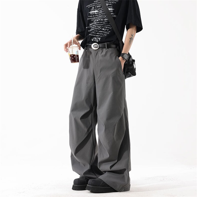 （现货）美式复古廓形伞兵裤男女休闲机能裤XZ211-1-K2510-P65,男装休闲裤,星座211-1