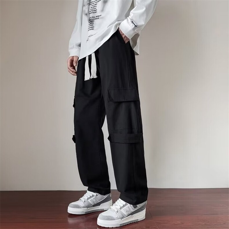 机能工装裤男款秋季潮牌日系裤子直筒宽松纯棉休闲长裤K639,男装工装外套,星座1116A-1（原606A）