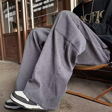灯芯绒阔腿裤子男日系潮流工装裤多口袋休闲裤常规款KA298P32，男装休闲裤，星座1116-2