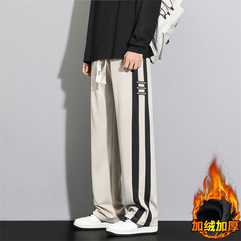 加绒加厚针织立体腰运动休闲男裤卫裤宽松A068-SSK59-50,男装休闲裤,电商A068