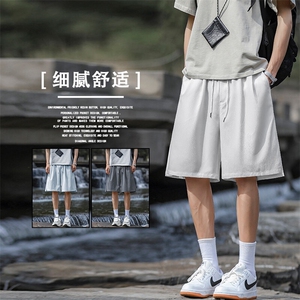 夏季运动冰丝裤美式潮牌五分裤直筒休闲短裤 DK521-特批20控48图片