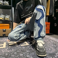 青春流行ins男直筒水洗牛仔裤N8839P75，男装牛仔裤，星座1116-2