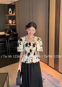 2022夏季新款。奶牛花纹 感收腰 显瘦百搭图片